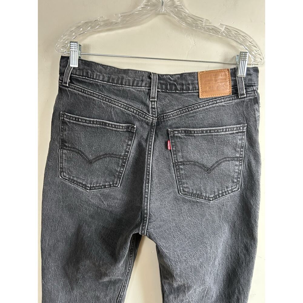 Levi's Jeans 70s High Slim straight Premium Womens 29 Faded Black Denim - Picture 3 of 11